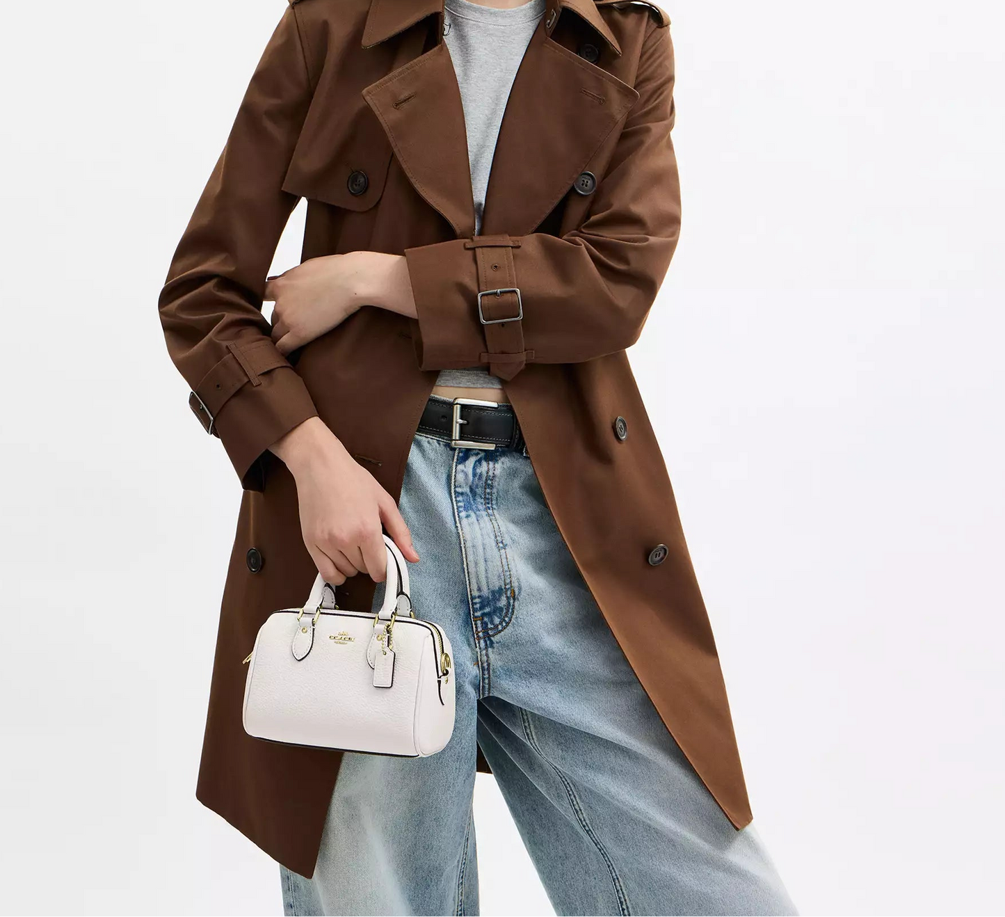 Mini Rowan Crossbody Bag Chalk Coach