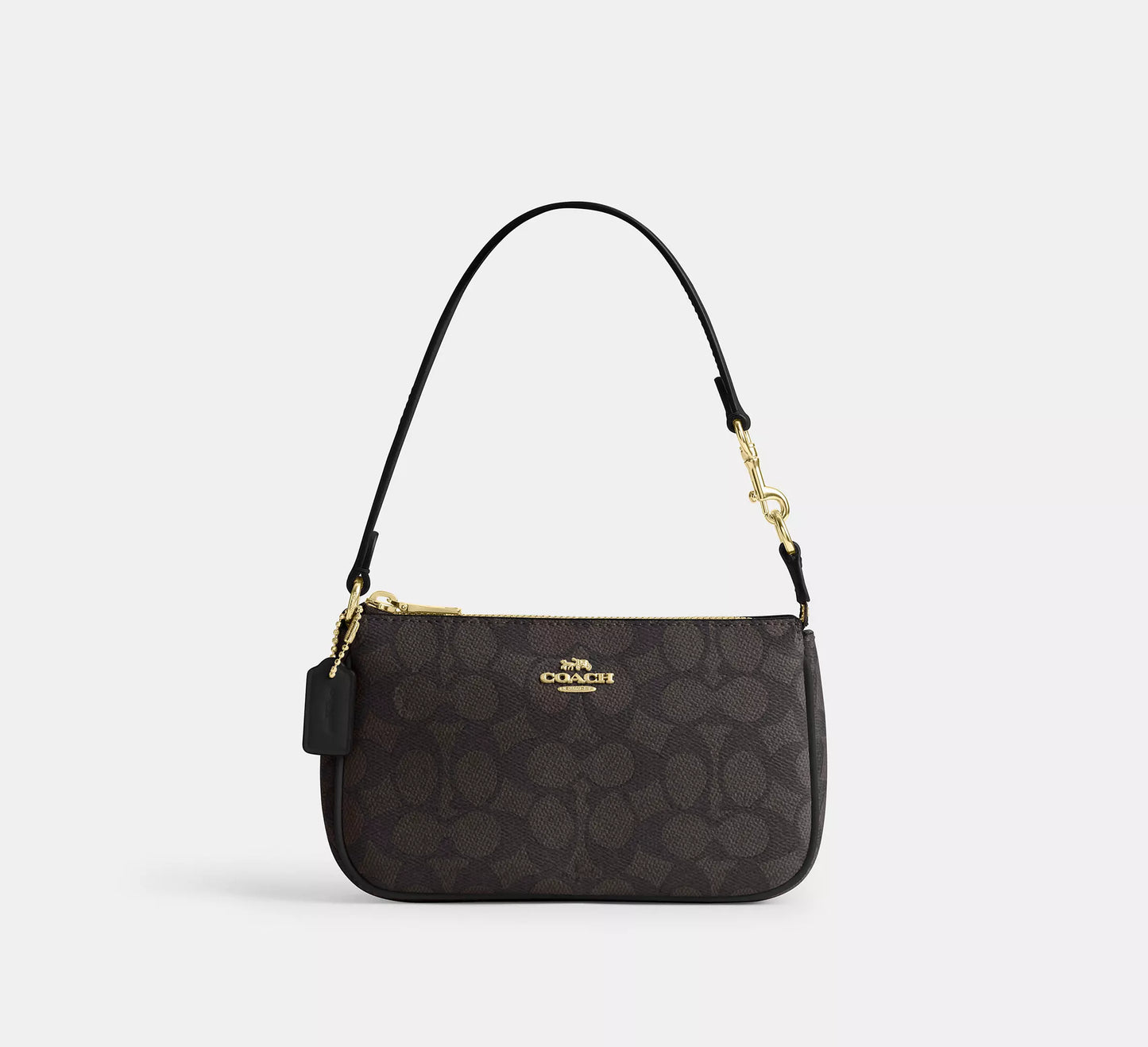 Nolita 19 In Signature Canvas Walnut Black Coach