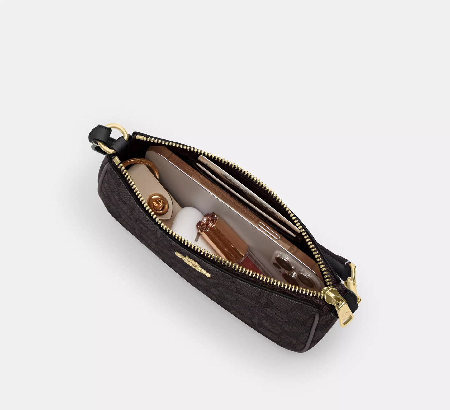 Nolita 19 In Signature Canvas Walnut Black Coach