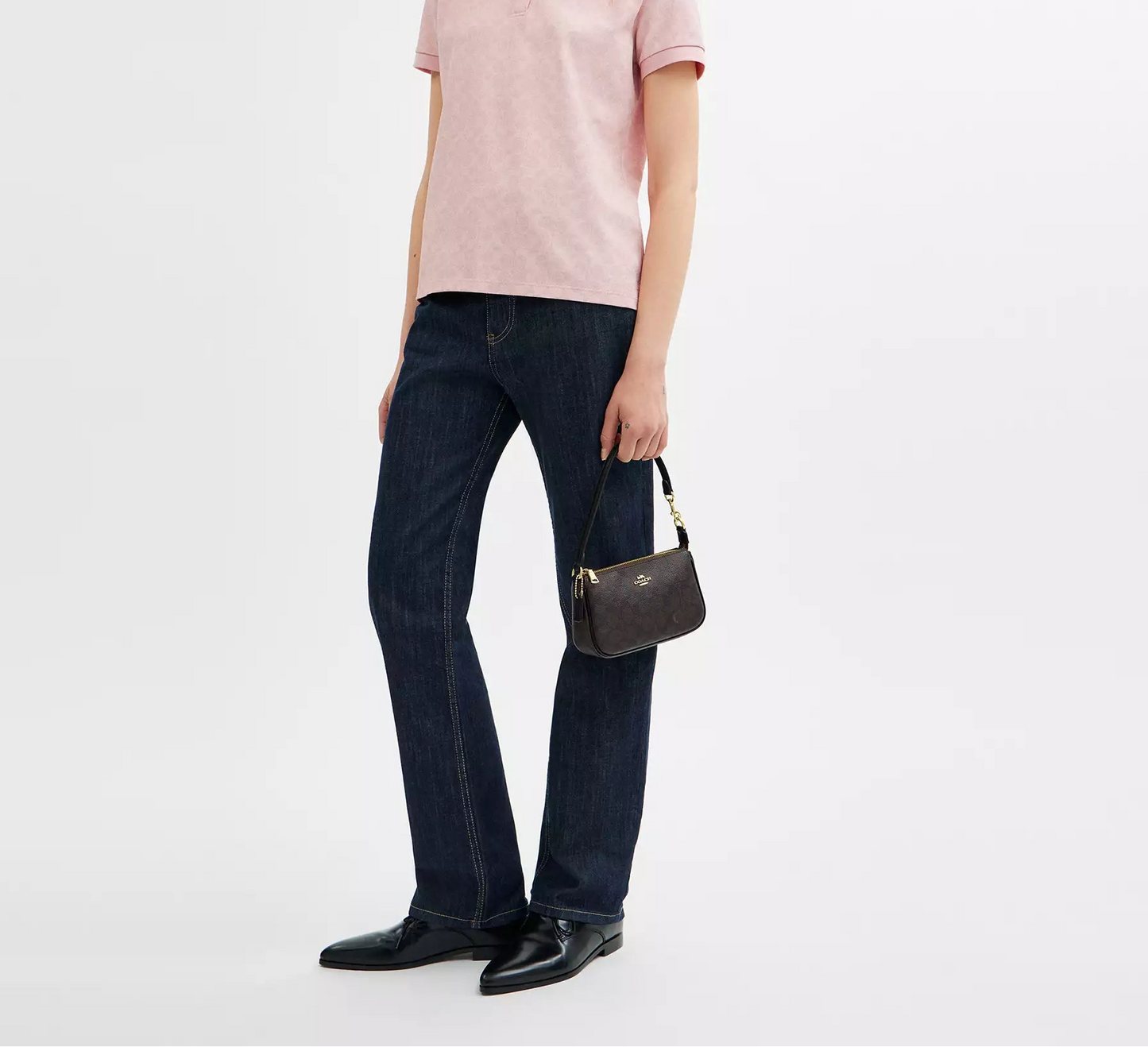 Nolita 19 In Signature Canvas Walnut Black Coach