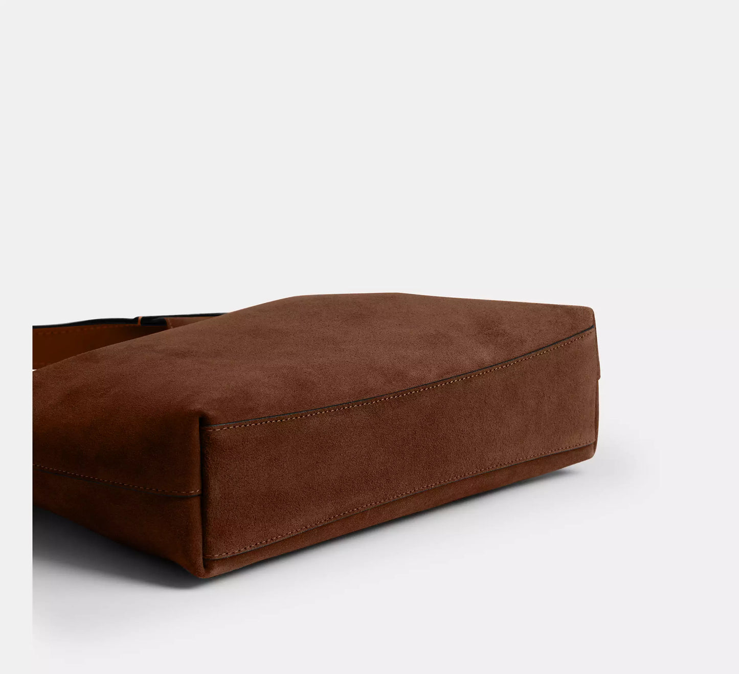 Brooklyn Shoulder Bag 28 Suede Warm Brown Coach