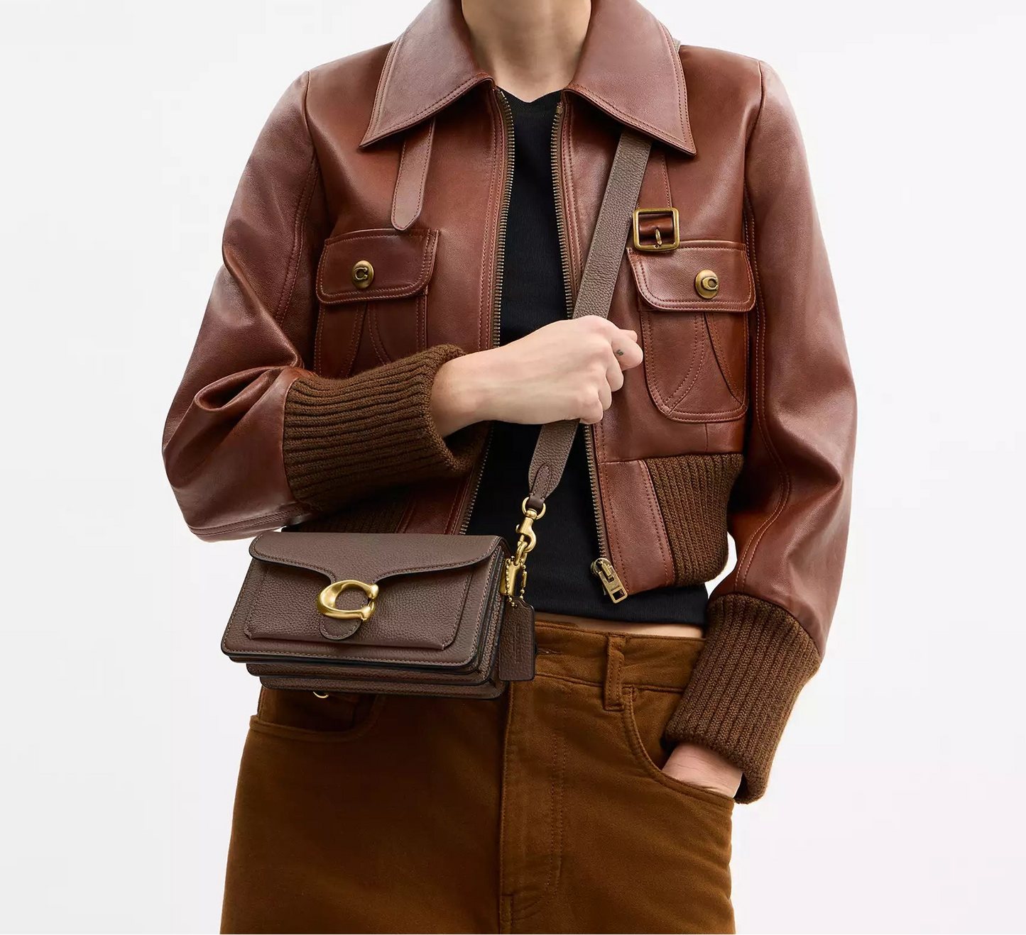 Tabby Shoulder Bag 20 Dark Stone Coach