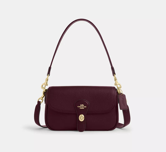 Hadley Shoulder Bag Dark Wine Coach