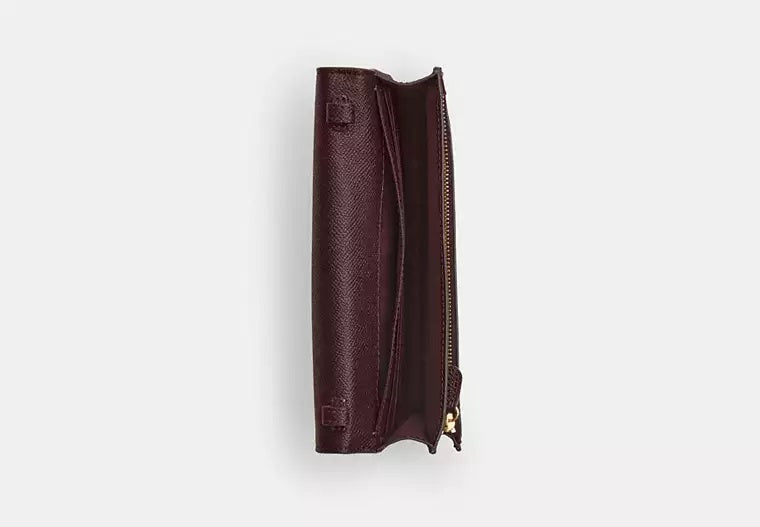 Anna Foldover Clutch Crossbody Bag Merlot Coach