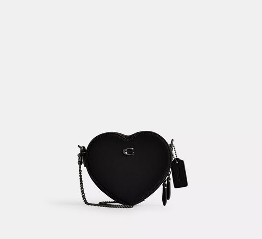Heart Crossbody Bag 14 Black Coach