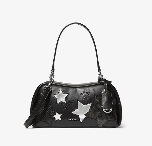 Cecily Small Embellished Shoulder Bag Black Michael Kors