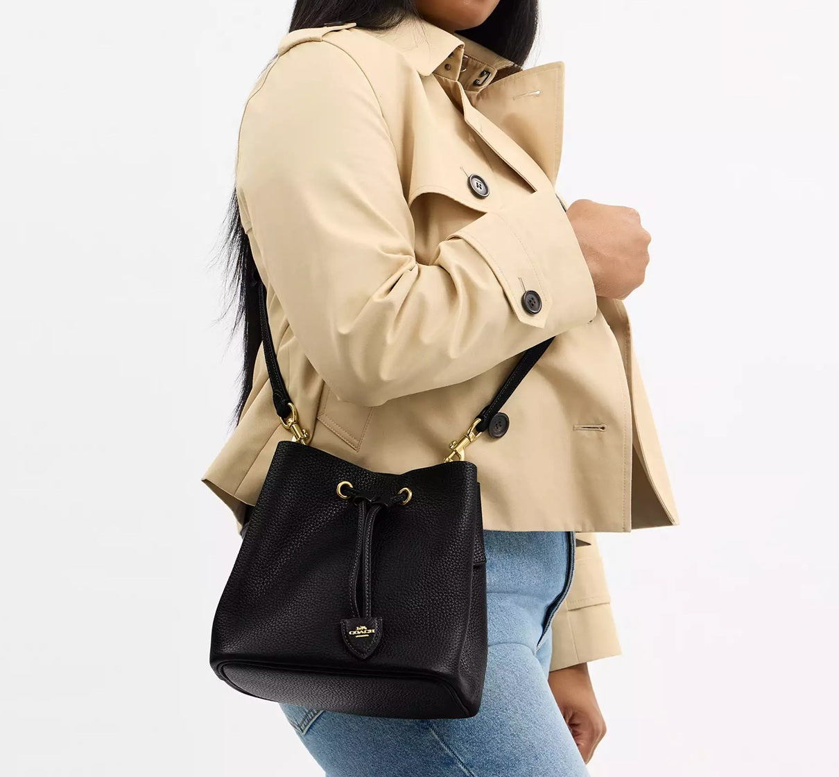 Rowan Bucket Bag Black Coach
