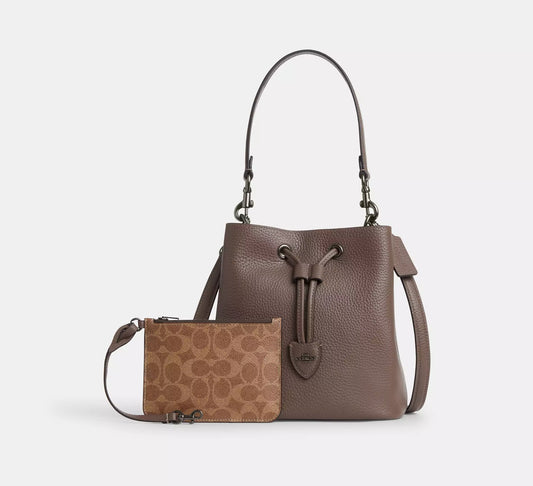 Rowan Bucket Bag Dark Stone Coach