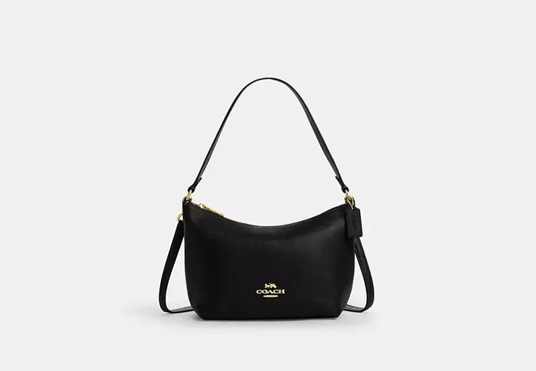 Zip Top Shoulder Bag Black Coach