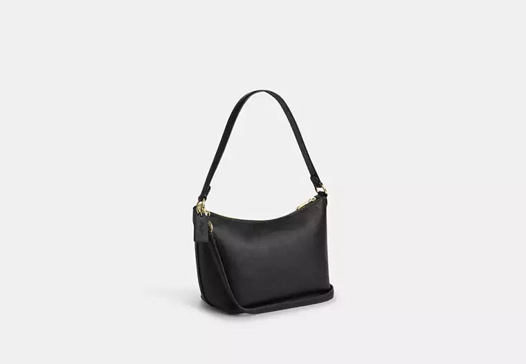 Zip Top Shoulder Bag Black Coach