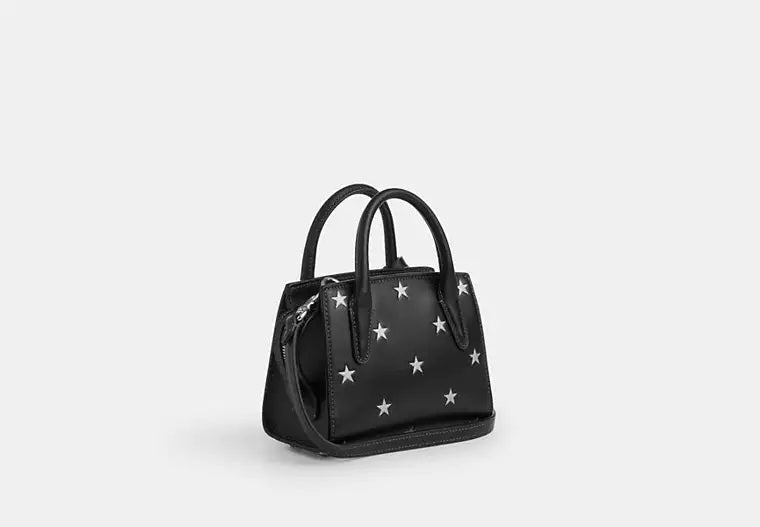 Andrea Mini Carryall Bag With Star Print Black Coach