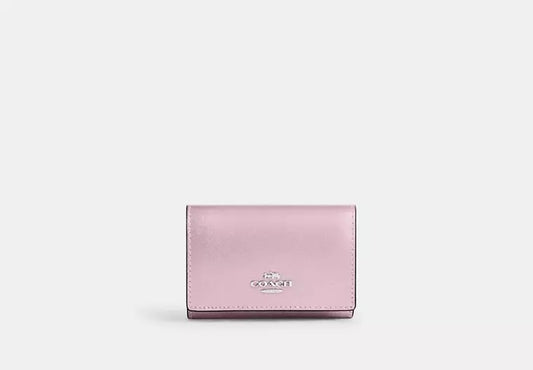 Micro Wallet Metallic Pink Coach