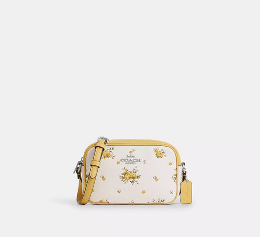 Mini Jamie Camera Bag With Floral Print Chalk Multi Coach