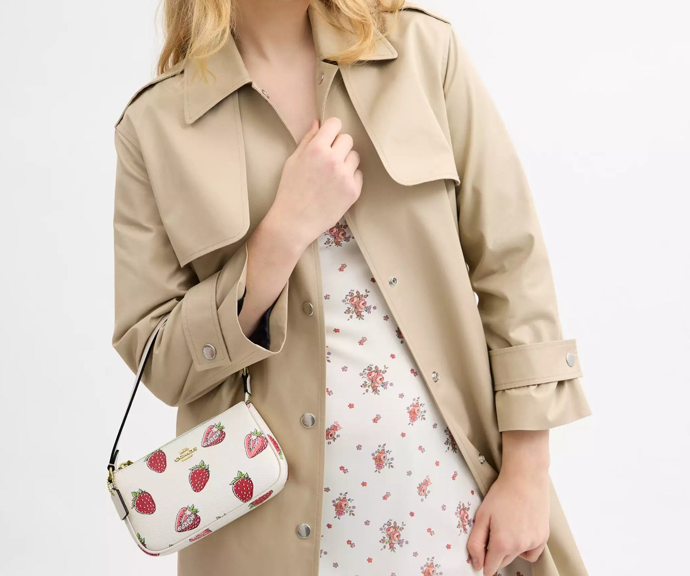 Nolita 19 With Strawberry Print Bag Chalk Multi Coach