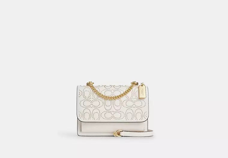 Klare Crossbody Bag With Signature Rivets Chalk Coach